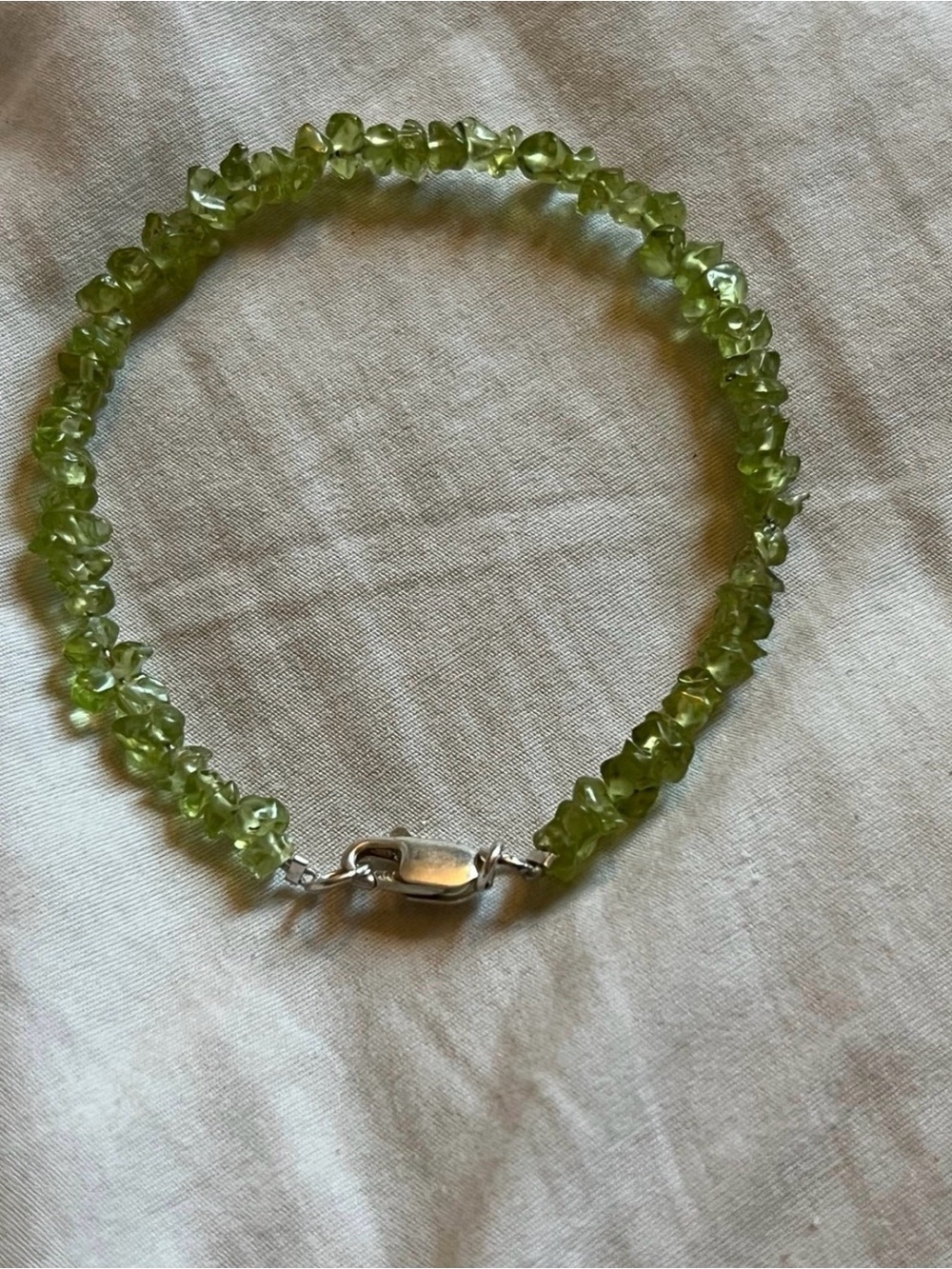 Peridot sterling silver bracelet